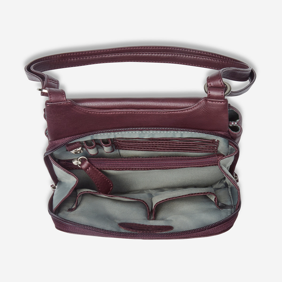 Tovoso Genuine Leather Multi-pocket Crossbody Purse Bag, Built in Wallet,  XL - Etsy